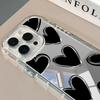 Phone Case For iPhone 17 16 15 14 13 12 11 Pro Max XS X XR 7 8 Plus Make Up Mirror Shockproof Soft Popular Cute Love Heart Cover