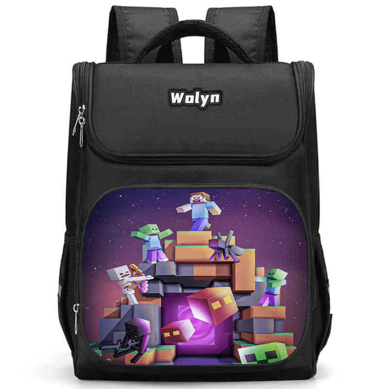 Minecraft Schoolbag Multi-Functional High-Value Spine Protection To Reduce The Burden, A Must-Have Comfortable Backpack For Students