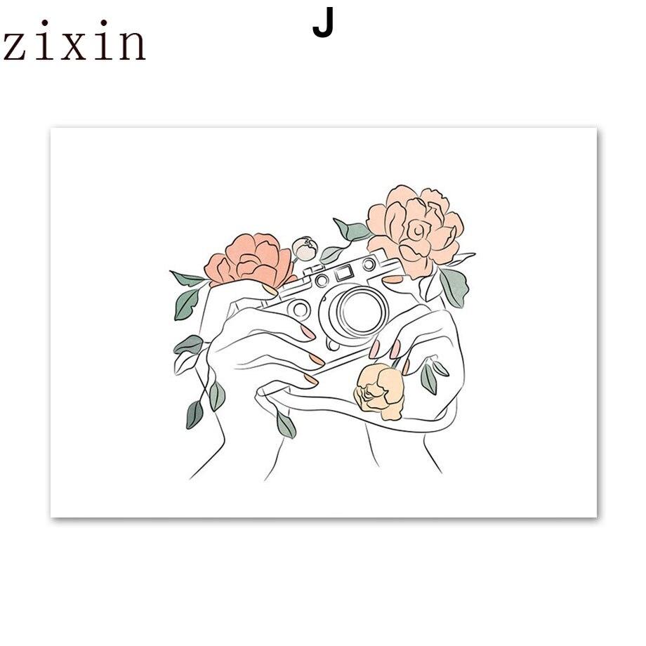 Acheter Toile d'art mural minimaliste avec tête de fleur abstraite, ligne de  fille, affiches nordiques, peinture et imprimés, images murales pour décor  de salon | Joom, image size:920x920