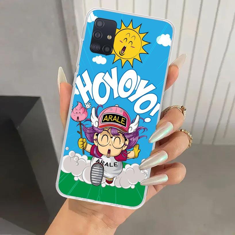 Dr Slump Arale Anime Phone Case for Samsung Galaxy A52 A32 A22 A12 A02S A50S A30S A10S Note 20 Ultra 10 Plus S10 A31 A20 A71 A72