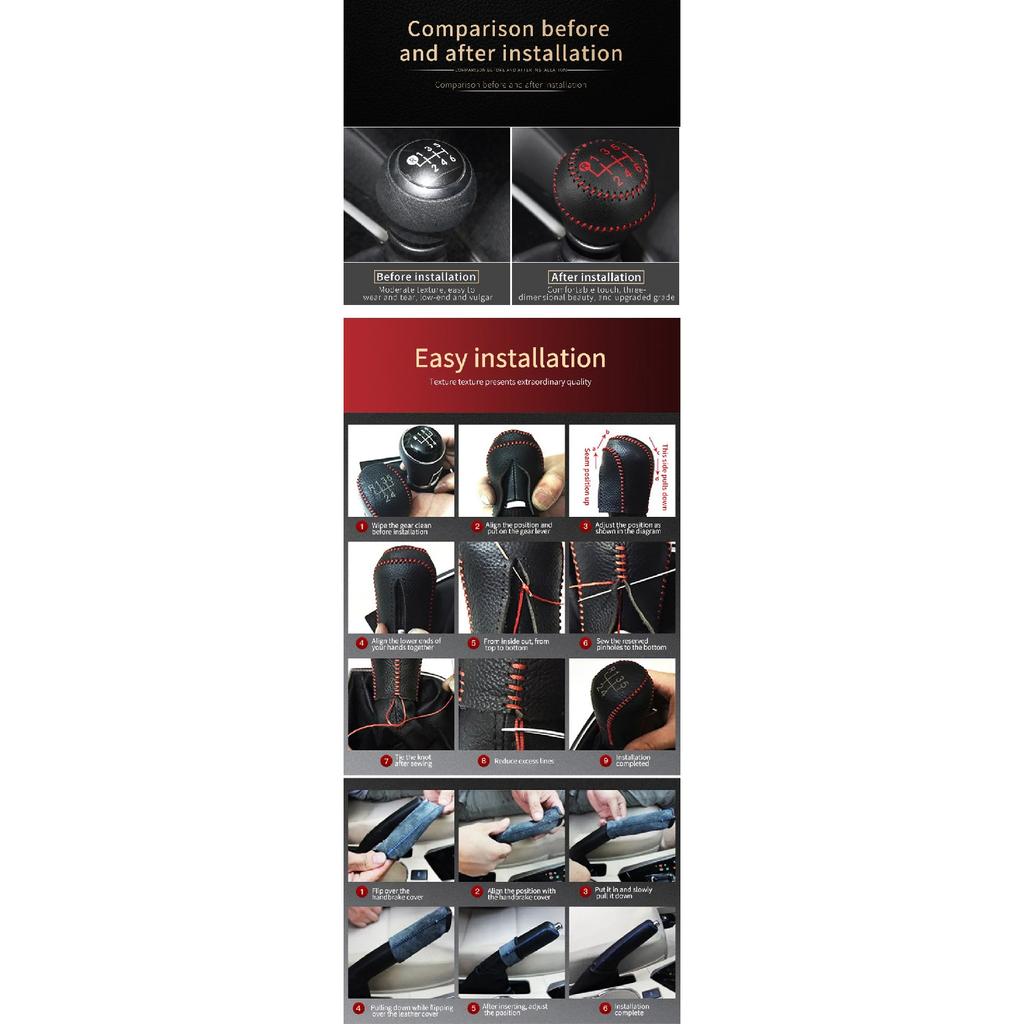 For Toyota RAV4 Corolla Gear Shift Knob Cover Gear Lever Protective Case Handle Leather Cover Shifter