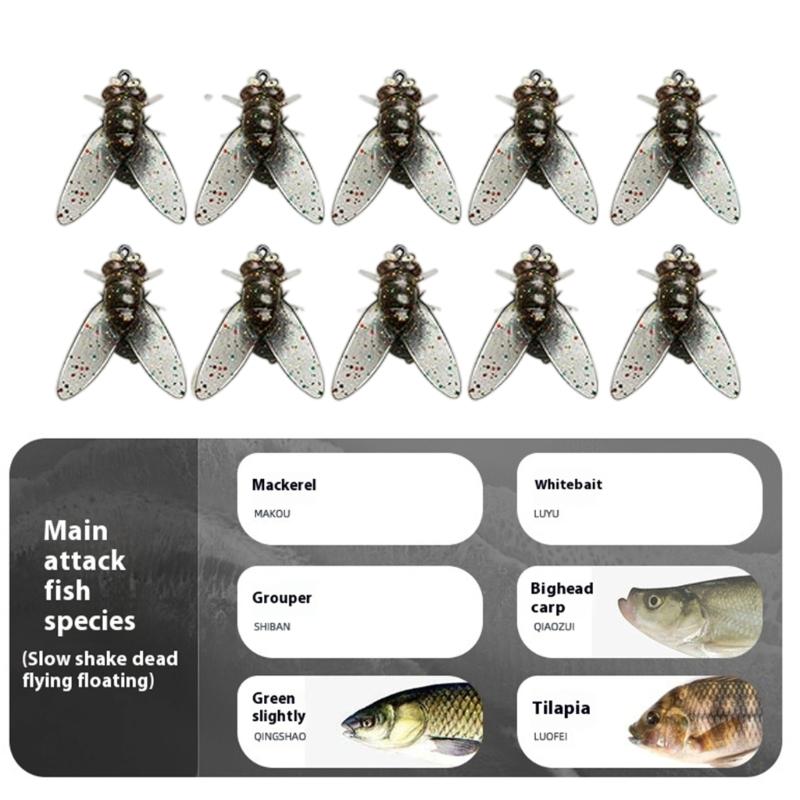 20Pcs Fly Spinner Swim Baits Fly Fishing Baits with Hook Trout Jigs Swimbaits Dry Fly Fishing Lures Enduring