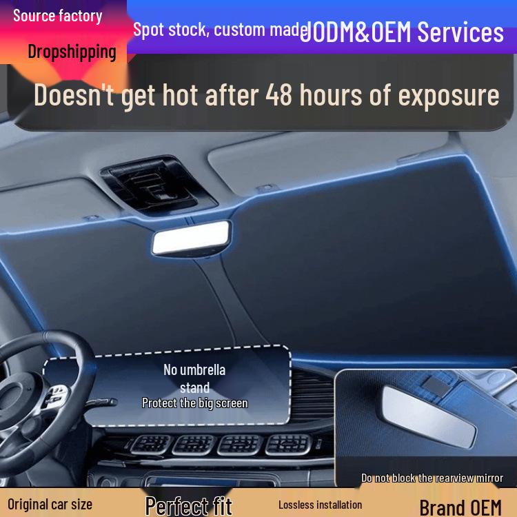Car Sunshade Umbrella - Heat Insulation, Light Blocking, Universal Fit Shield for Summer Protection
