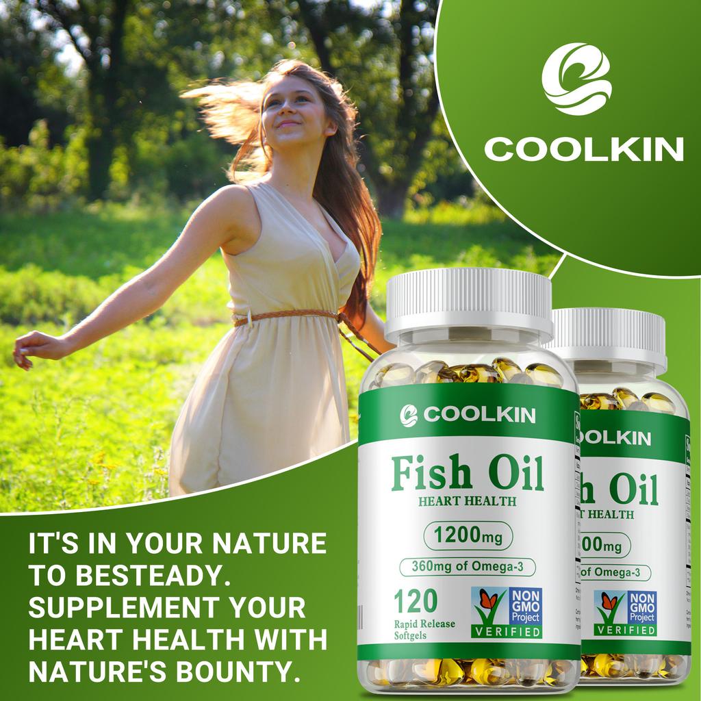 Premium deep-sea fish oil Omega-3 capsules, scientifically formulated with EPA and DHA, support heart and joint health.