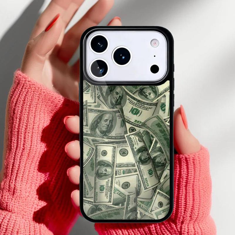 Money Dollars Cash Phone Case for iPhone 17 Air 16e 15 14 13 Pro Max Back Cover for 12 11 Pro Coque