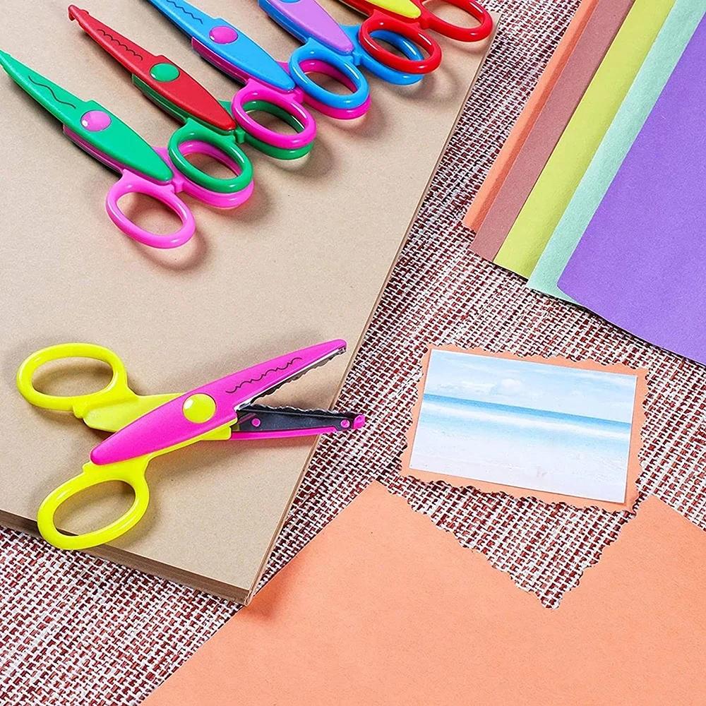 Student DIY Color Album Decorative Lace Scissors Comfortable Paper Cuttings Scissors Art Safety Scissors 2025