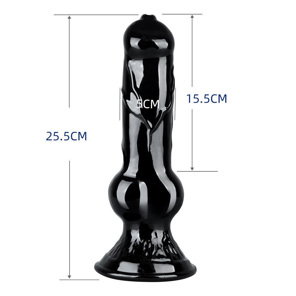 Animal Dog Dick-Shaped Transparent Anal Plug - Large Size Erotic Sex Toy for Women