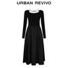 UR 2025 Autumn Flowing Philosophy Textured Knit Dress