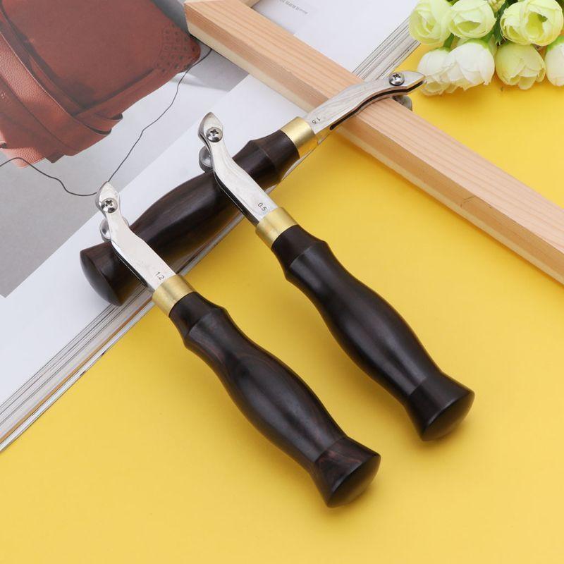 Adjustable Stainless Steel Creaser Press Sideline Ebony Handle Leather Craf Top Sale