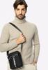 Wittchen Heren Messenger Bag Met Decoratieve Lint, Zwart, Zwart Polyester