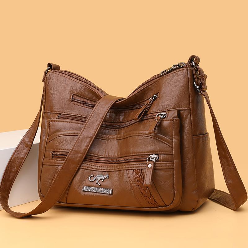 Multi-compartment Simple All-match Middle-aged and Elderly Mother's Large-capacity Casual Shoulder Crossbody Bag