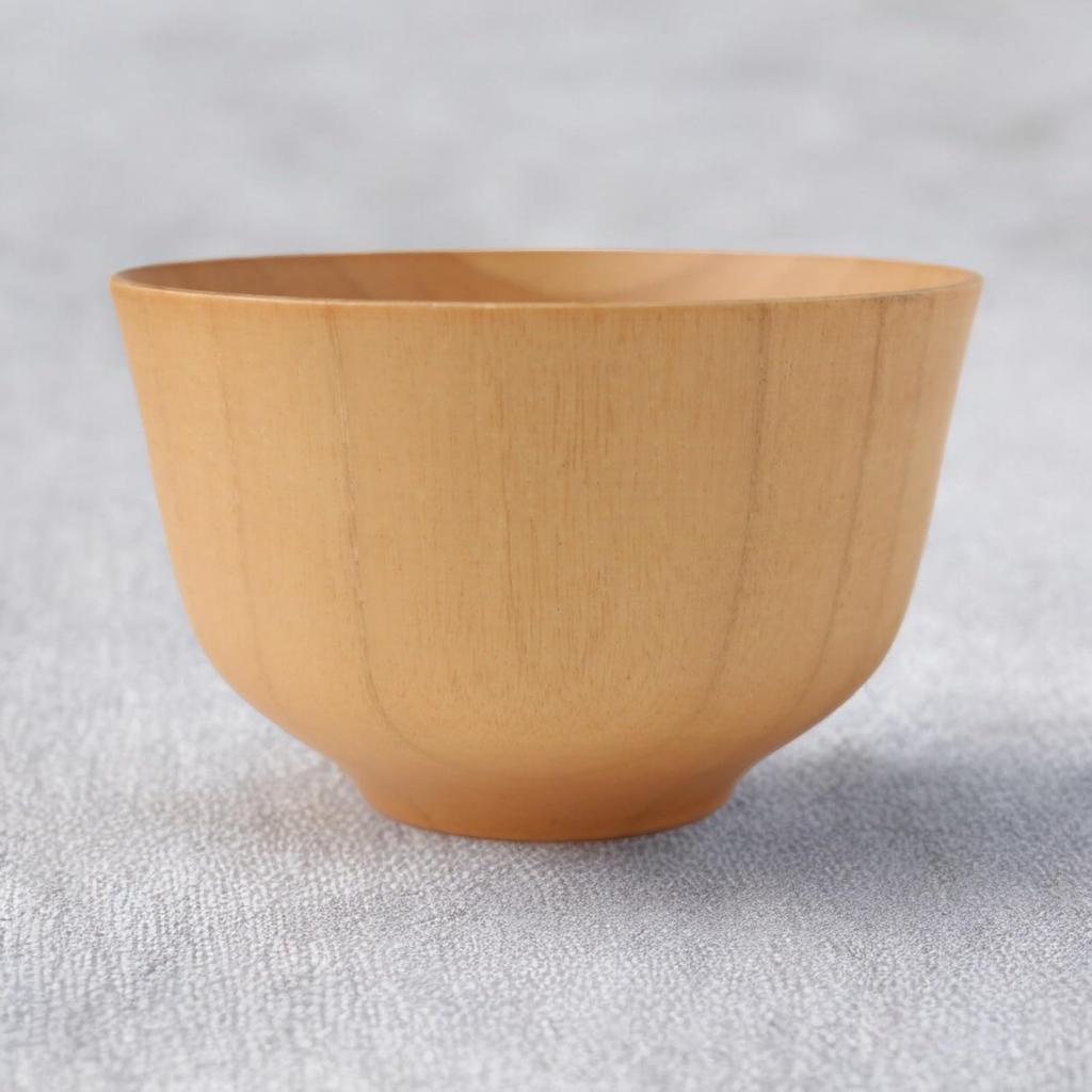 Miso Soup Bowl Wooden Modern Haban Natural X Current Model J-kitchens 11.5cm 6.6cm