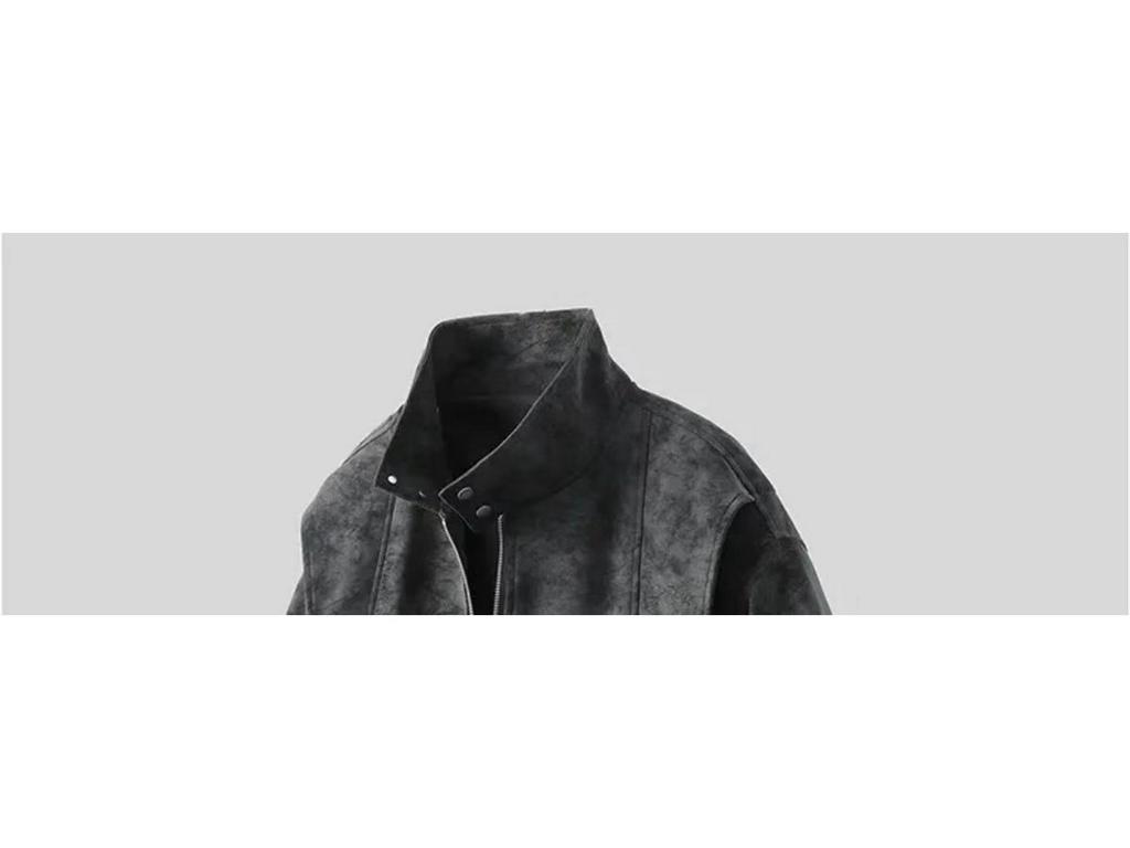 Men's Loose-Fit Retro Baseball Collar Leather Jacket - Trendy, Casual, High-Quality