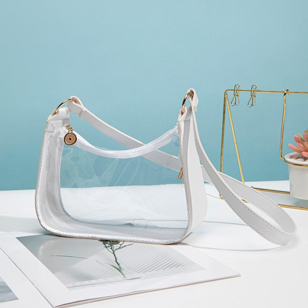 Waterproof Transparent Shoulder Bag Portable Tote Bag Fashion Crossbody Bag  Girls