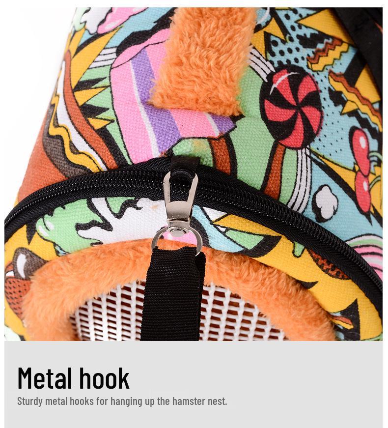 Small Pet Winter Warm Crossbody Bag - Hamster, Guinea Pig, Hedgehog Portable Backpack