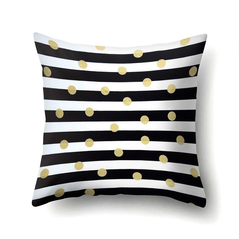 Polyester Pillow Case Automobile Decoration Home Printed Pillow Case Waist Cushion Cover Car Cushion Head Cushion Cover