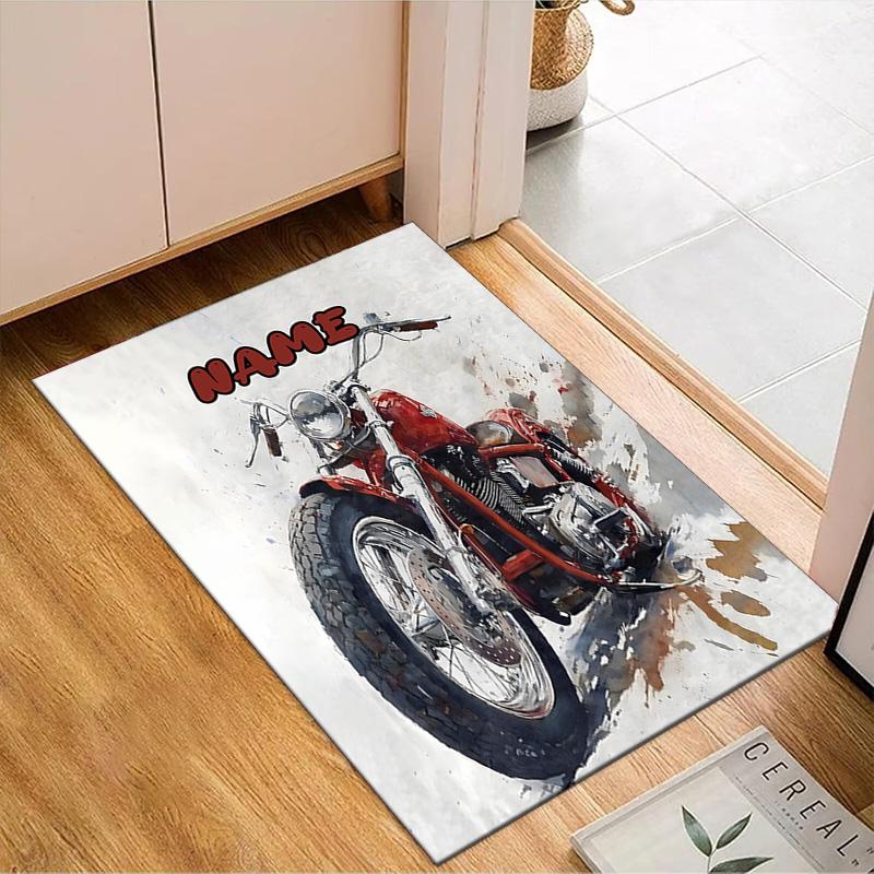 Custom Name Extreme Rider Adventure Rug for Living Room, Game Rooms, Office, Bedroom, Floor Mat Playful Design, fan gifts Christmas decor