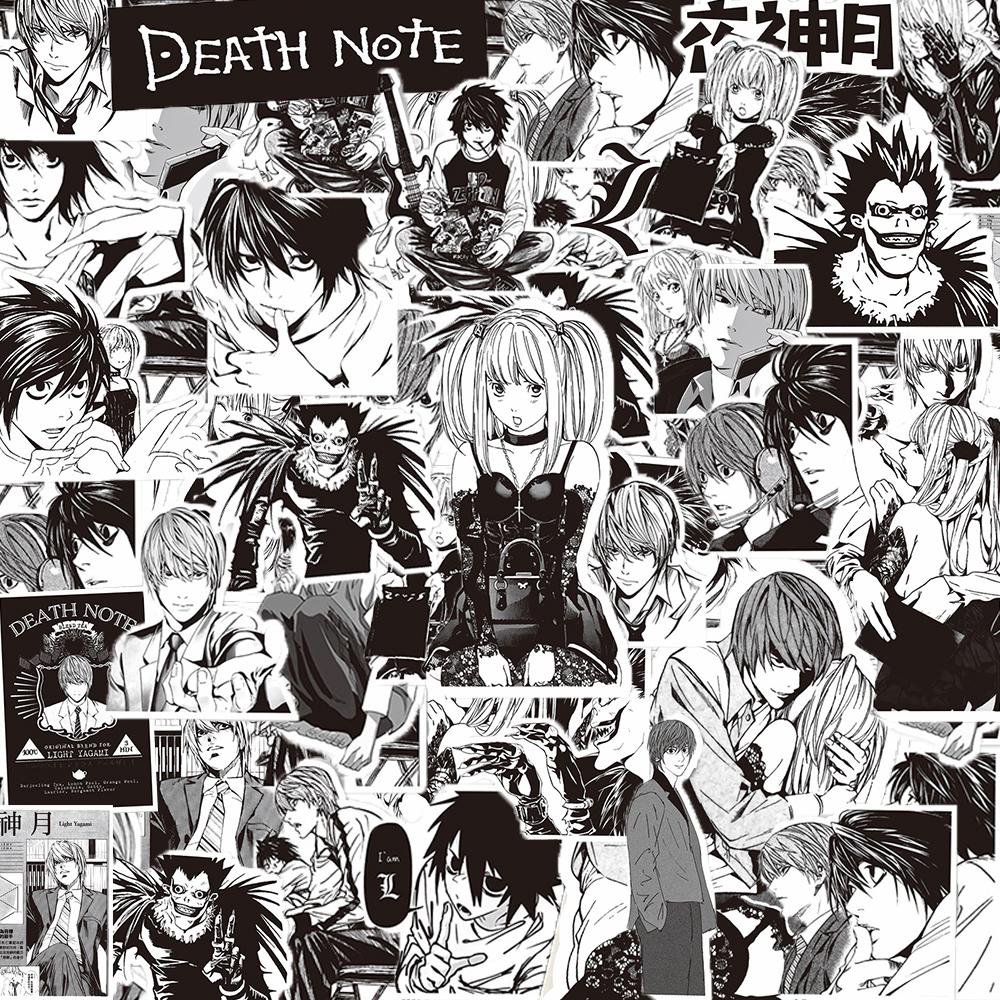 10/30/65pcs Anime Death Note Stickers Black White Decals DIY Laptop Motorcycle Skateboard Car Phone Bike Waterproof Sticker Toys