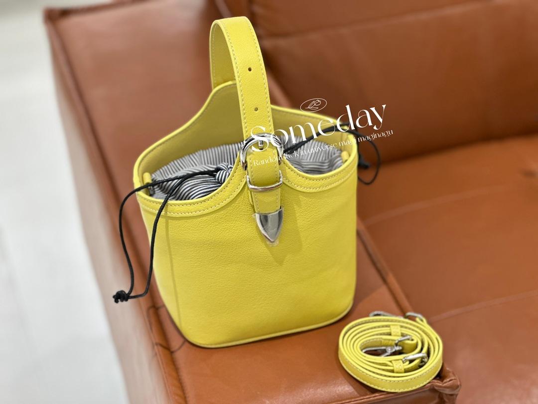 

Весенне-летняя кожаная портативная сумка-ведро, ретро женская сумка-корзина для овощей, сумка-мессенджер через плечо для поездок на работу, модная женская сумка 20*21*13cm жёлтый