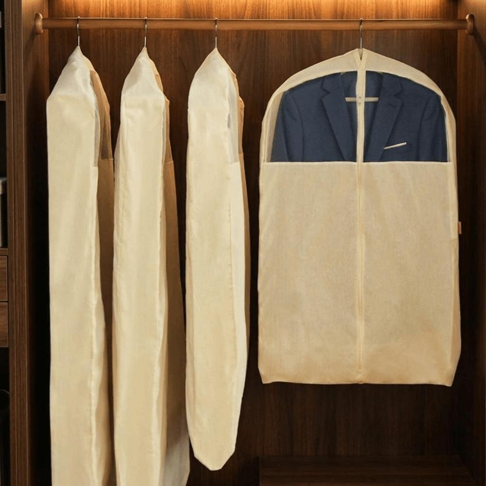 Thickened Garment Bag Cover Visible Suit Coat Dress Cover Hanging Clothes Storage Bag for Home