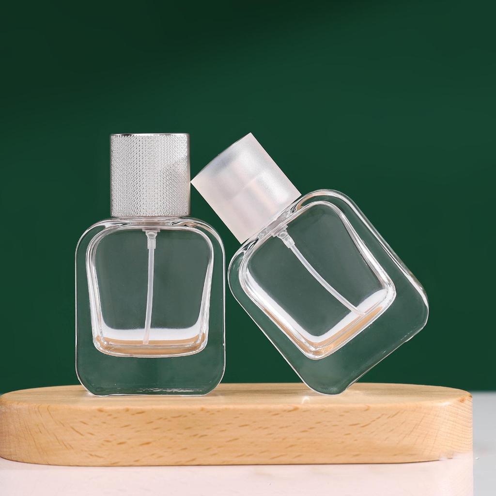 30ml Clear Glass Perfume Bottle with 15 Caliber Spray, 100ml Sample Capacity, Empty