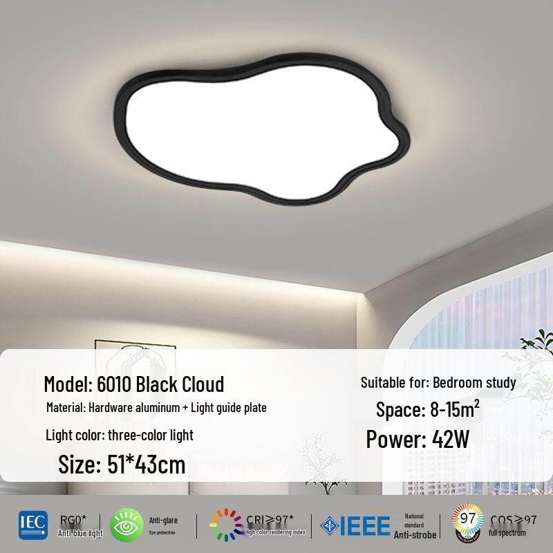 Ultra-Thin Minimalist High-Brightness Modern Ceiling Light Set with Anti-Blue Light for Bedroom and Guest Room
