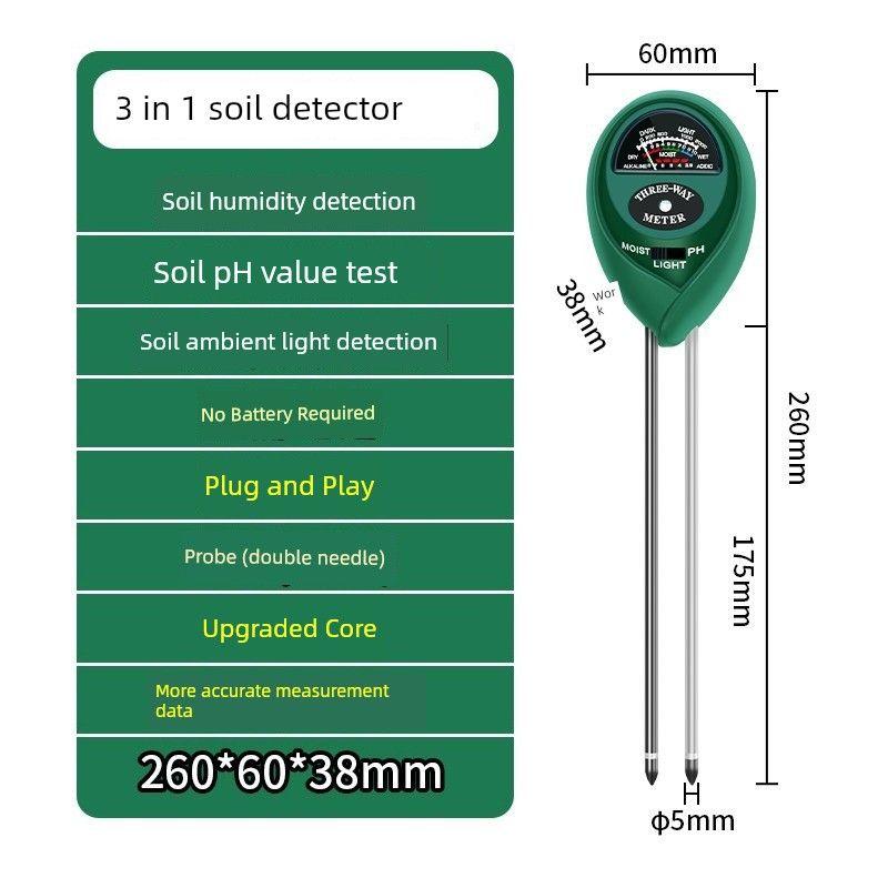 Soil Moisture Detector PH Value Soil Flowerpot Plant Test Light Nutrient PH Value Sensor Thermometer