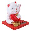 Solar Waving Cat Innovative Cute Solar   Cat Solar Powered Fortune Cat with Transparent Cover for Car Dashboard Cashier Desk Store