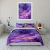 Purple Galaxy Constellation Set Bedding Duvet Cover Set Duvet Cover Pillowcases  (1 * Duvet Cover 2 * Pillowcases, without duvet insert)