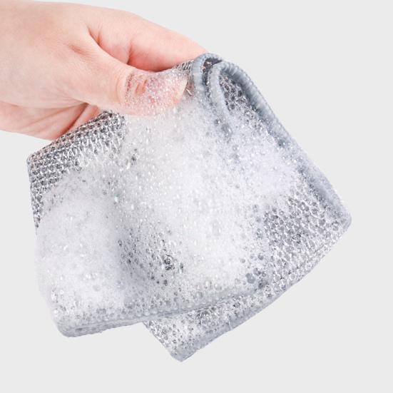 15Pcs Multipurpose Non-Scratch Wire Dishcloth To Reusable Clean Machine Washable Easy Wire Dishwashing Rags