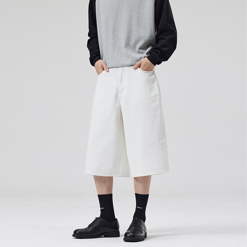 Updated Summer Original Embryo Relaxed Fit Cropped Jeans Mens Straight Wide-leg Everyday Everyday Shorts