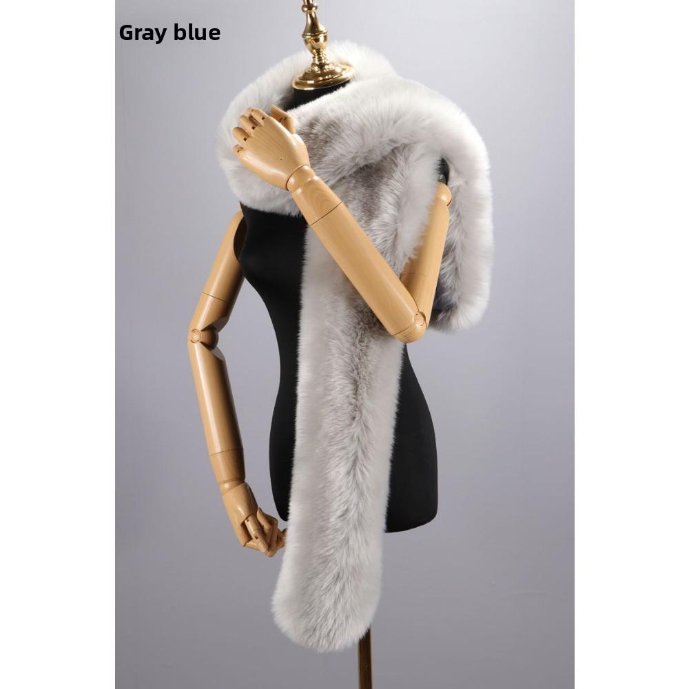 Herbst und Winter Imitat Pelzkragen Imitat Fuchspelz Waschbärpelz Schal Verlängert Dick Schal Warmer Schal Schal Pelzkragen
