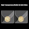 2025+ 150Pcs Single Pocket Coin Flip Coin Sleeves Holders Clear PVC Coin Protectors Plastic Coin Holders (2.2 X 2 Inch Square)