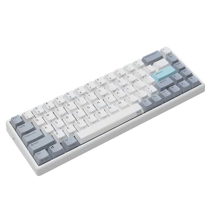 

NiZ keyboard [Atom68 white radio] Capacitive contactless method wireless keyboard 68 keys Equipped with PBT keycaps Key load 35g English sequence