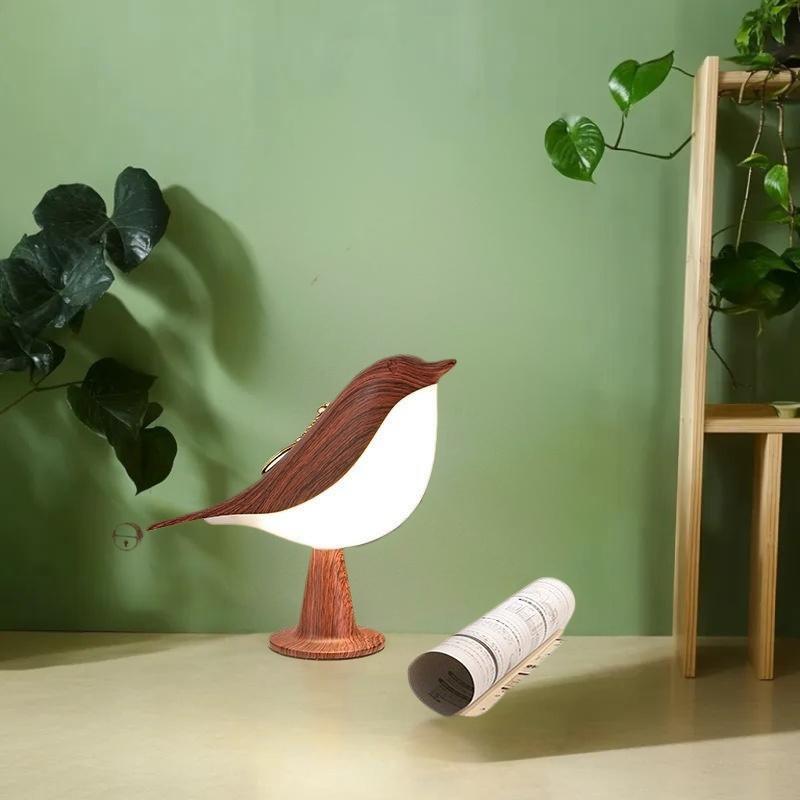 Small Desk Lamp, Bird Lamp Bedside Lamps With 3 Color Temperature And Touch Sensor Cordless Lamp Kids Night Light