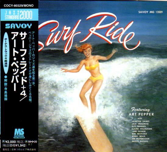 CD ART PEPPER - Surf Ride COCY80329 Savoy 1996 Japan ObiJazz Used