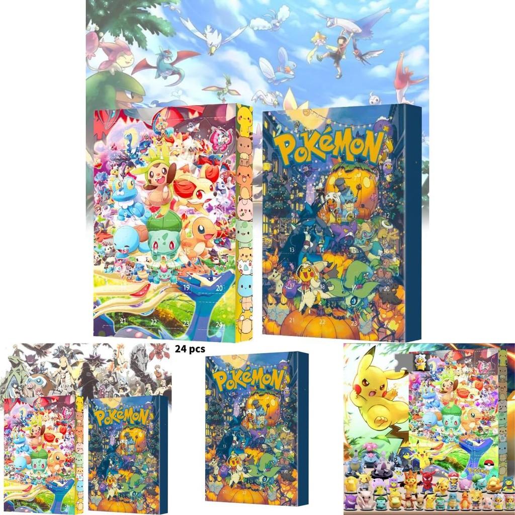 Ekscytujący kalendarz adwentowy na Boże Narodzenie 2024 Pokmon Pocket Monsters z 24 figurkami w ślepych pudełkach