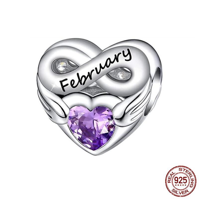 Charm Bead Charms Copper Fits Authentic 3mm Womens Bracelets Month Birthstone Charm Bead Charms Set Pendant Do It Yourself Fine Jewellery Gift