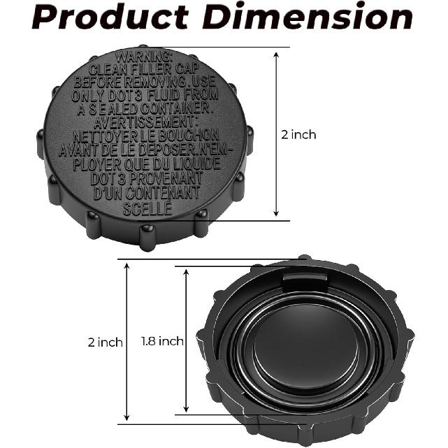BRFC19 Filler Cap Replacement Compatible with Cars & Trucks - Twist-On Design - Black