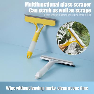 3 In 1 Window Squeegee Cleaner with Spray Bottle Ergonomic Design Double-sided