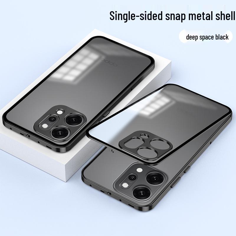 Snap-Button Two-in-One Metal Frame Protective Phone Case for Oppo Reno14/Reno14 Pro Reno14 Pro