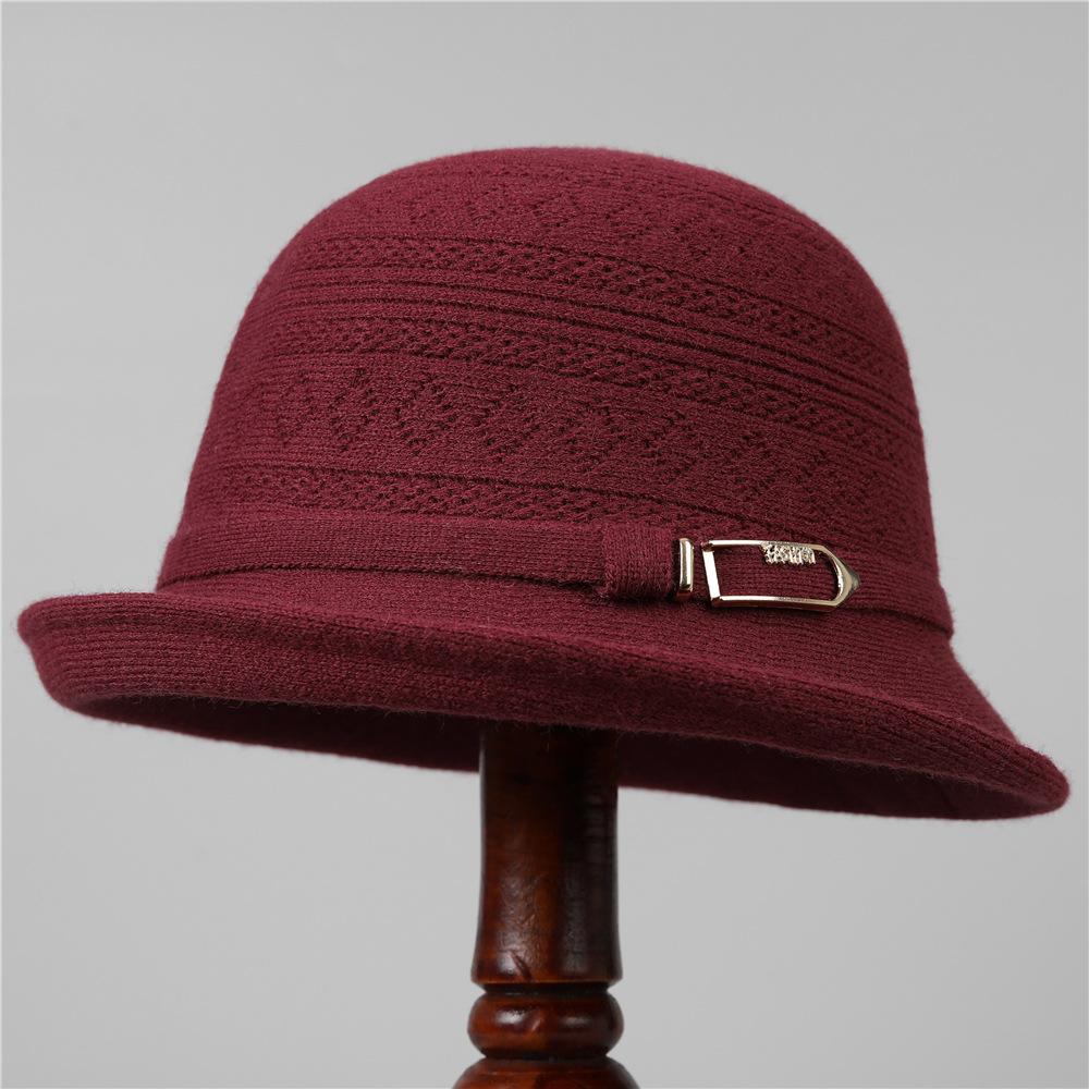 Foreign Elegant Mother Fisherman Hat Children'S Season Warm Dome Curled Edge Retro British Temperament Basin Hat