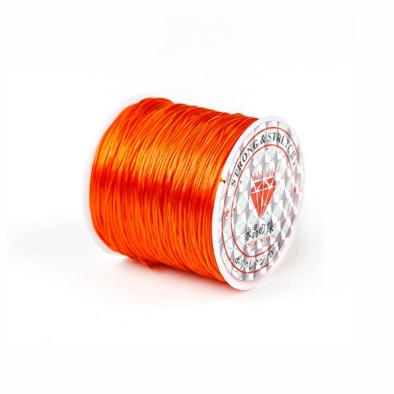 1 Roll Transparent Elastic Crystal Line Beading Cord for Jewelry Making and Garment Accessories