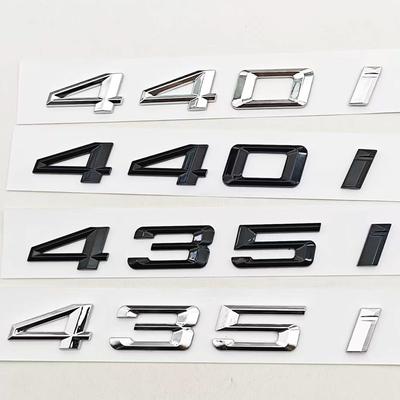 3D ABS Car Letters Logo 435i 440i Badge Sticker Rear Trunk Emblem Decals For 4 Series 435i 440i F32 F33 F36 Atuo Accessories