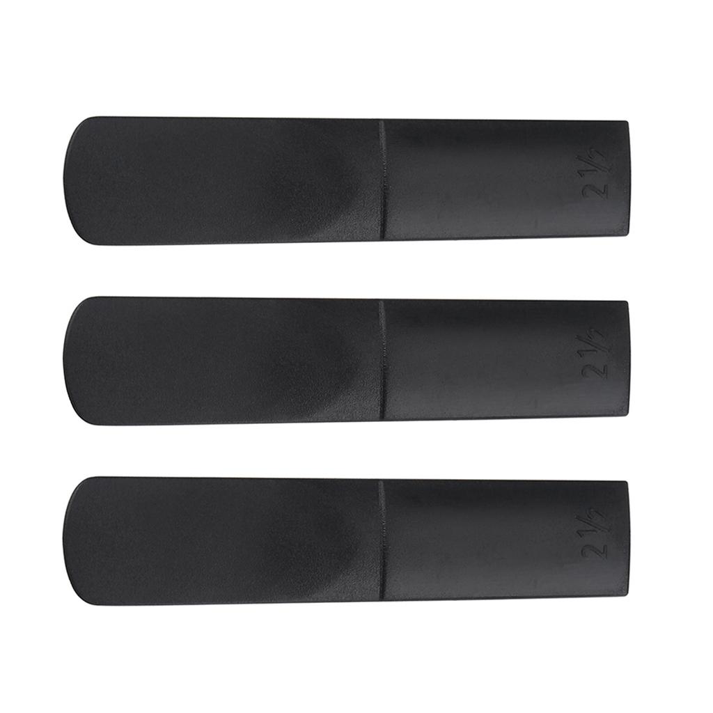 3pcs Plastic Alto Saxophone Mouthpiece Reeds 2.5 Parts Repair Reed Accessory Black
