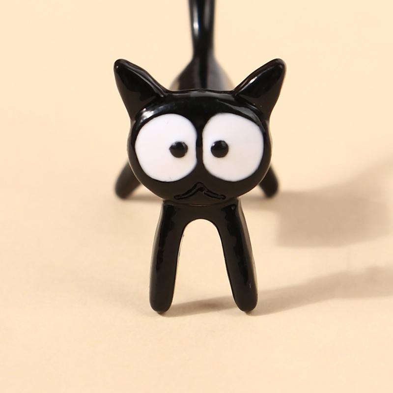 1 Paar Lustige Schwarze Katze Persönlichkeit Ohrring Für Frauen Niedliche Kätzchen Tier Ohrringe