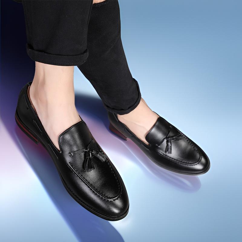 Shoes men's shoes spring British Korean version men's casual leather shoes Doudou shoes men's summer men's leather shoes one piece 2025