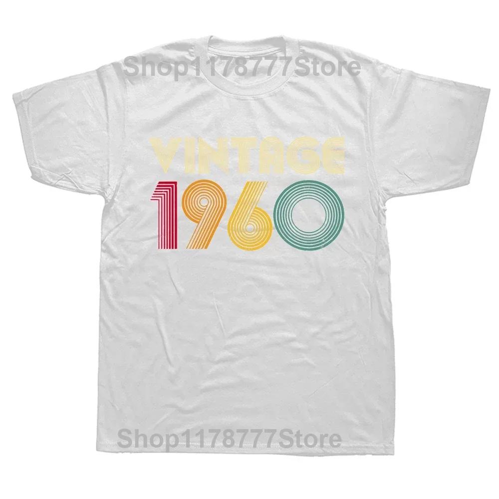 All Original Parts Made In 1960 TShirts 64th Birthday Gift Cotton TShirt Graphic Vintage Father Day Loose Style Short Sleeve