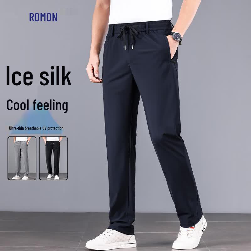 Luomeng Men's Ice Silk Casual Quick-Dry Sun Protection Pants