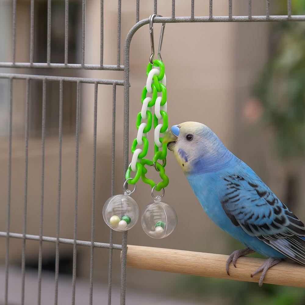 Colorful Parrot Hanging Ball Toy Bite Resistant Bird Birdcage Climbing Ladder  Interactive